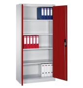 Stahlschrank C 2000 Acurado 9260-000 S11312 lichtgrau, rubinrot 93,0 x 40,0 x 195,0 cm, aufgebaut